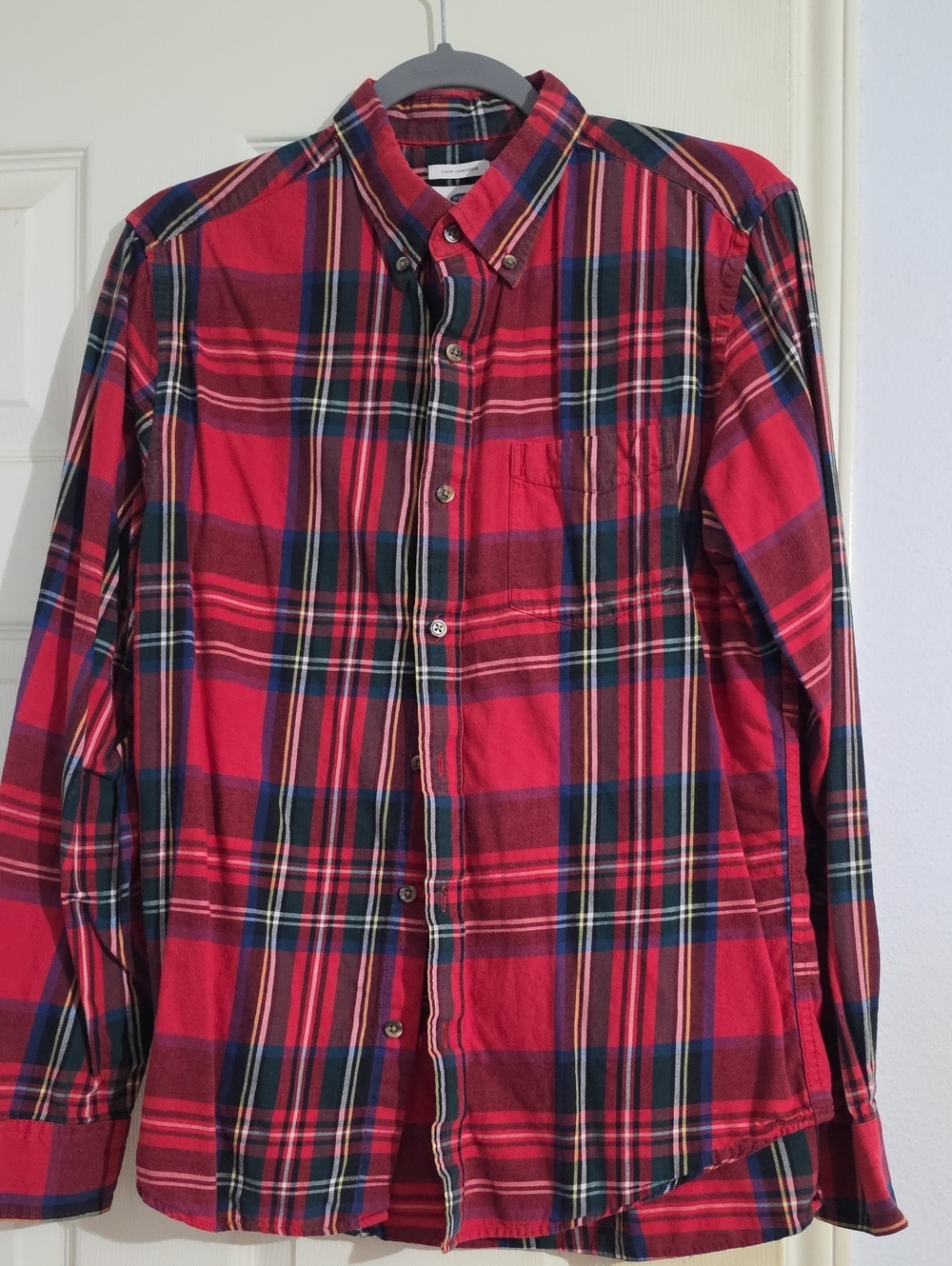 Old Navy Red Plaid Button-Down Shirt